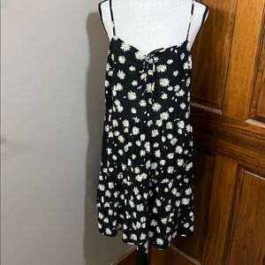 No Boundaries Black Daisy mini dress